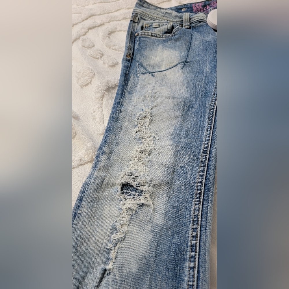 ReRock Jeans Size 4/ 27 Boot Cut - Picture 9 of 12